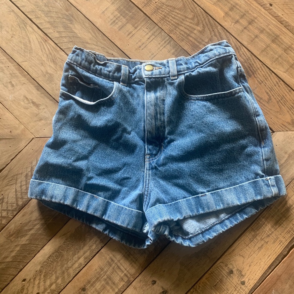 High waisted American Apparel Jean shorts